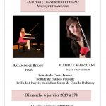 Récital de musique de chambre Musique française pour flûte et piano.