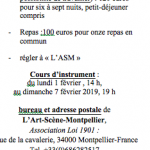 9ème Master-class d'Hiver à Montpellier - Cours du 1 au 7 Février